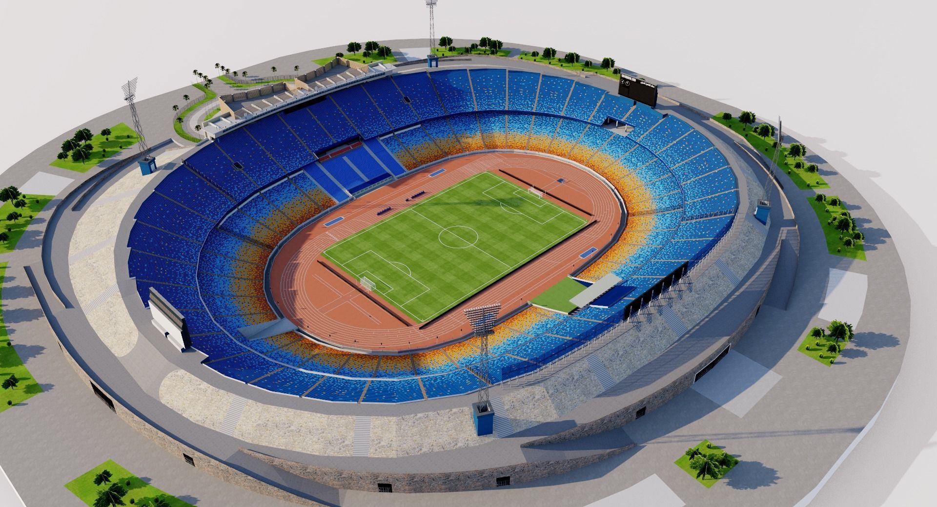 Cairo International Stadium - Egypt 3D model_9