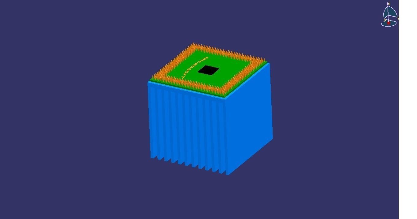 Processor cube with square free 3D model | CGTrader