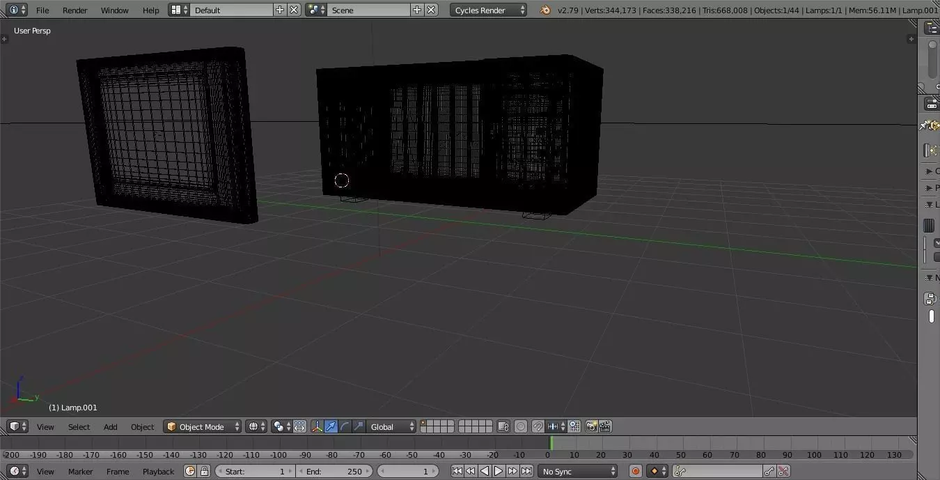 Microwave oven with lights Low-poly 3D model_0