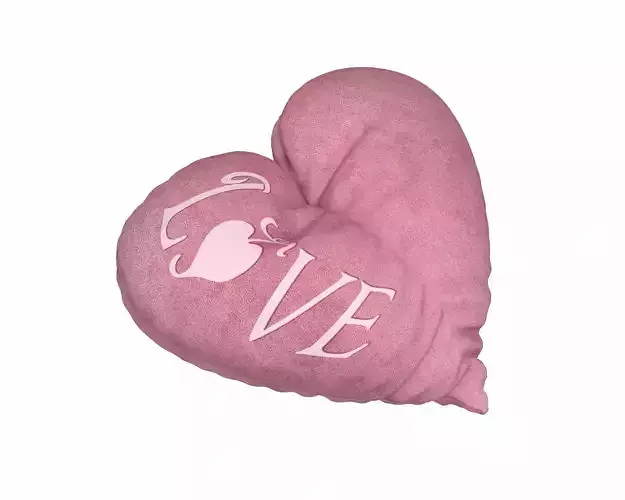 Heart Pillow - Love Text