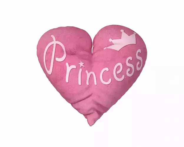 Heart Pillow - Princess Text