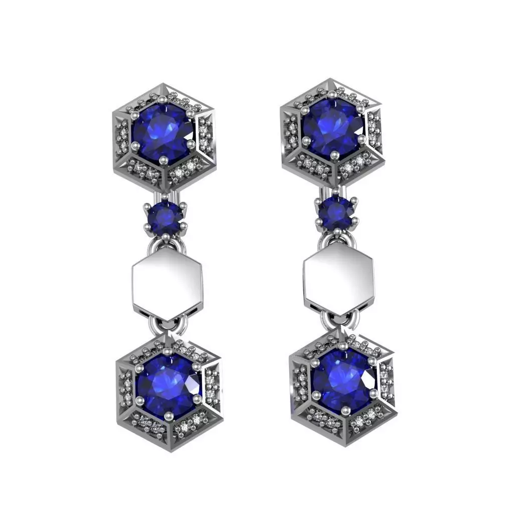 Earrings Luxury set 3D print model