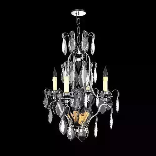 1920 EXQUISITE FRENCH CRYSTAL 9 LIGHT CHANDELIER 3D model