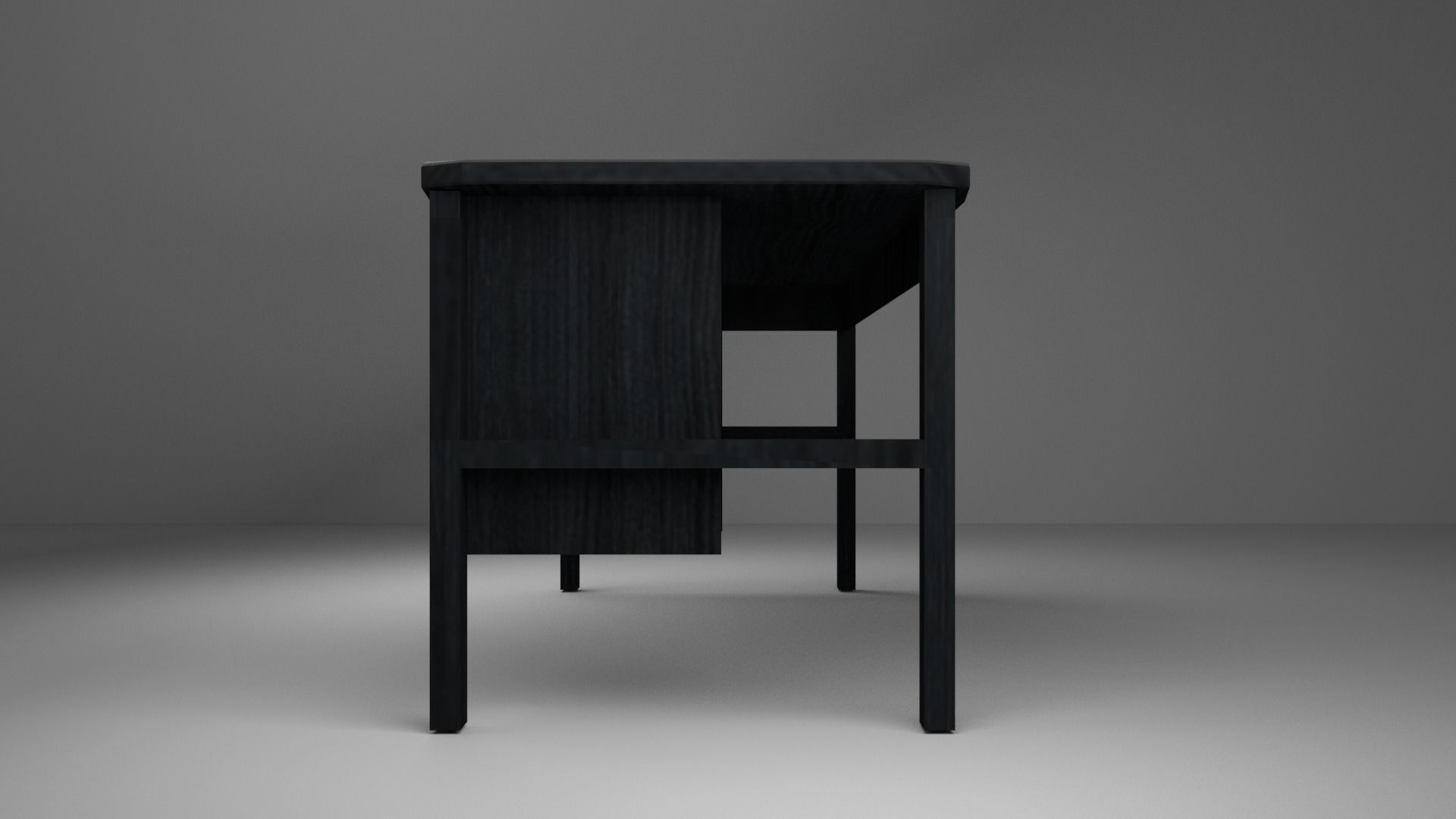 3d desk model with drawers Free low-poly 3D model_2