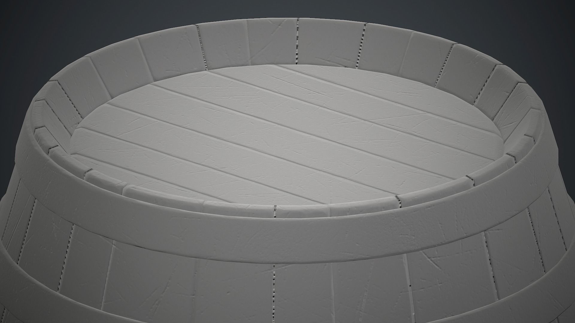 Wooden Barrel PBR Game Ready Low-poly 3D model_19