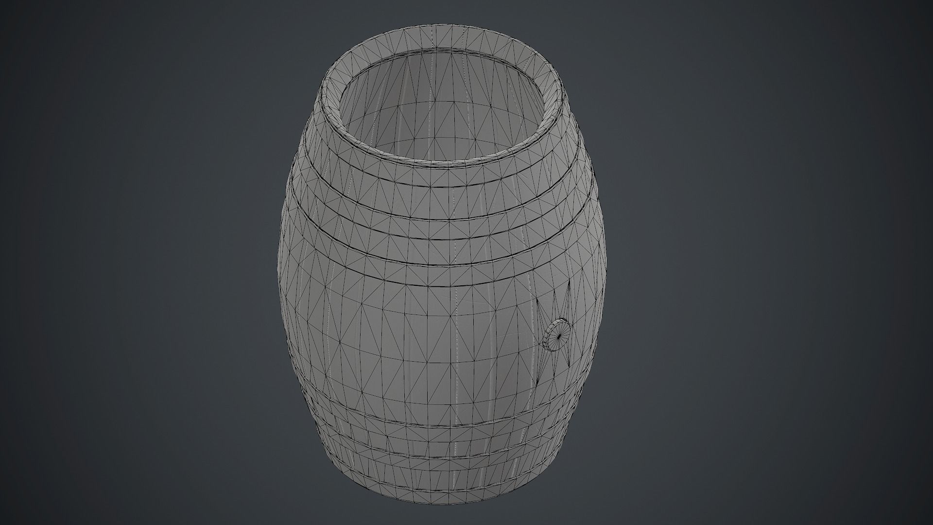 Wooden Barrel PBR Game Ready Low-poly 3D model_15