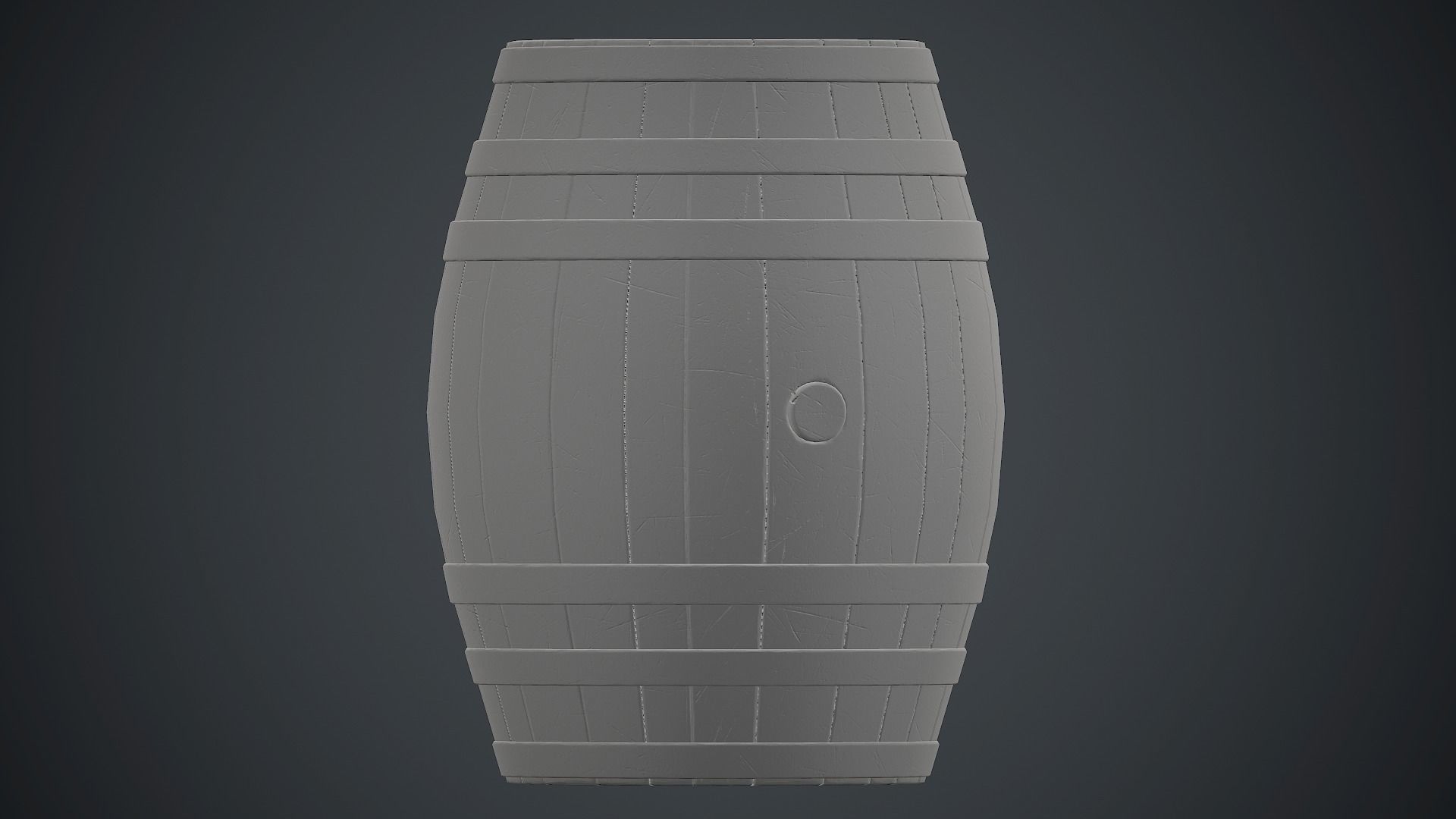 Wooden Barrel PBR Game Ready Low-poly 3D model_18