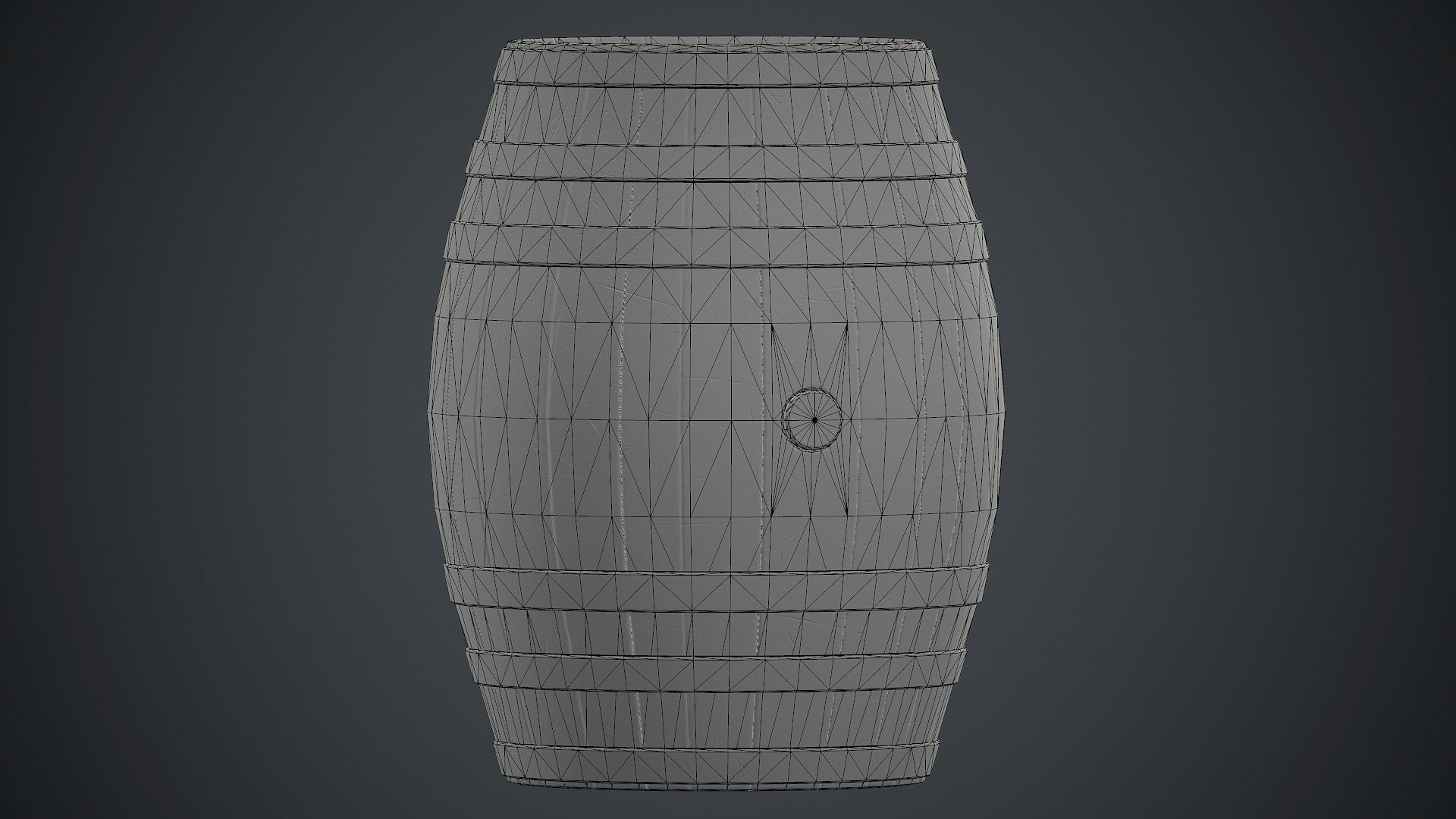 Wooden Barrel PBR Game Ready Low-poly 3D model_17