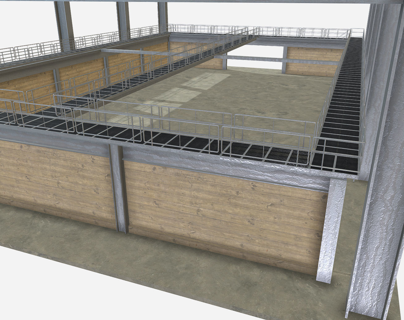 Farm Warehouse Low-poly 3D model_2