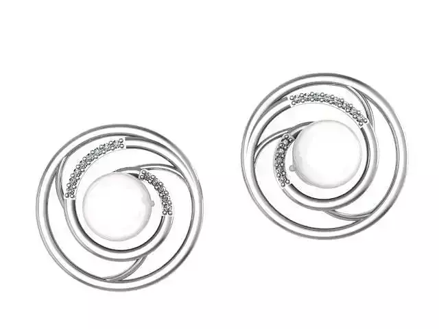 Earrings spiral set 3D print model
