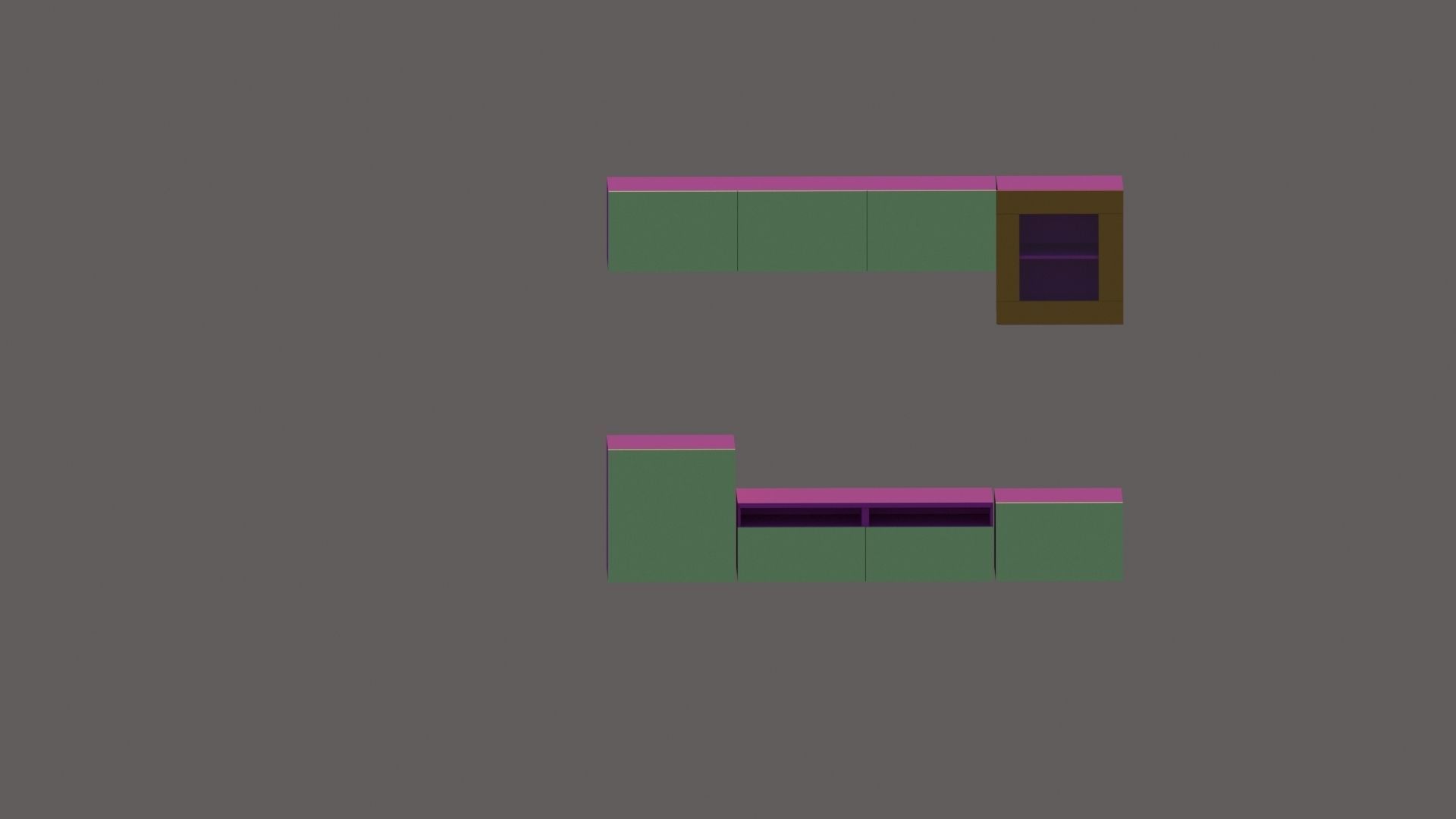 Wardrobe for TV 3D model_1