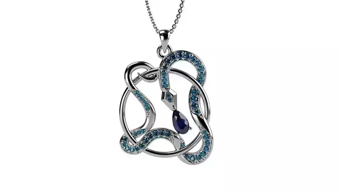 Snake Circle Pendant 