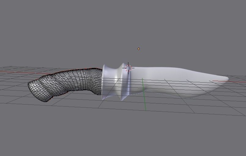 stylized knife Low-poly 3D model_4