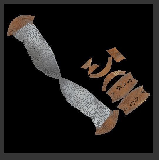 stylized knife Low-poly 3D model_7