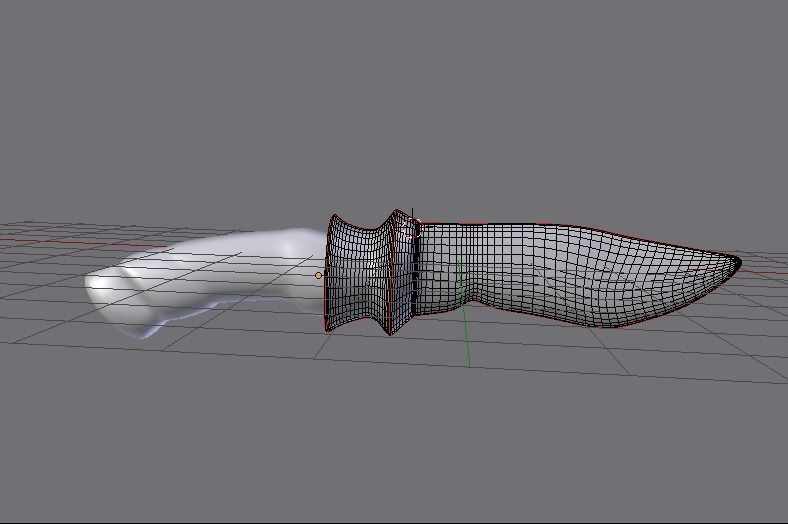 stylized knife Low-poly 3D model_3