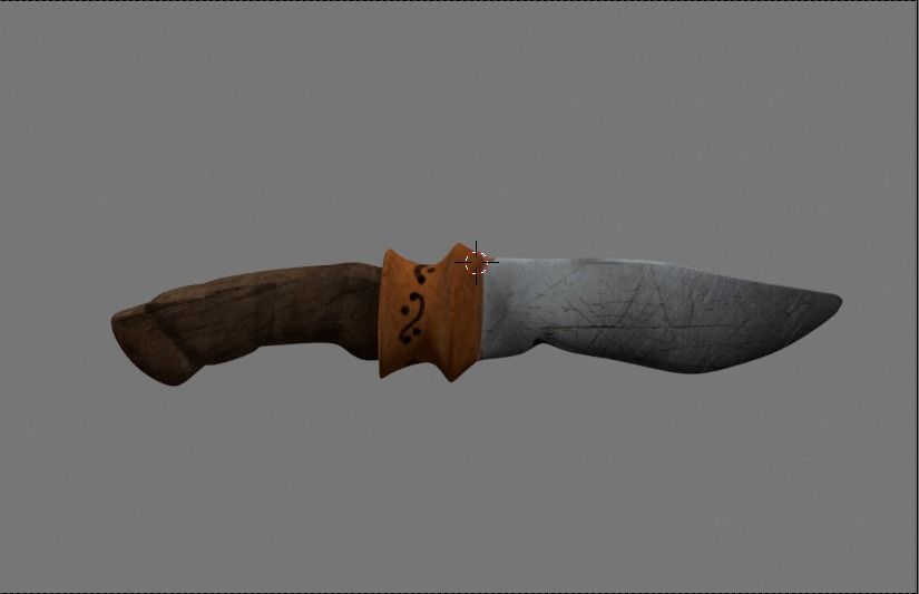 stylized knife Low-poly 3D model_1