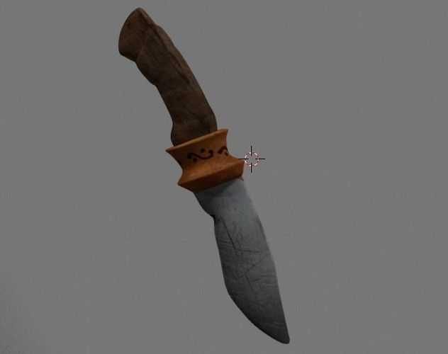stylized knife Low-poly 3D model