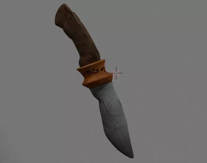 stylized knife Low-poly 3D model_0