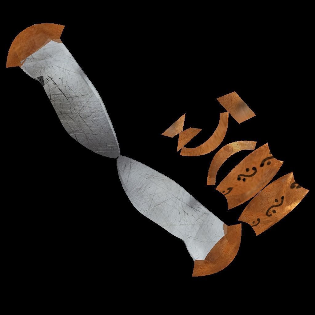 stylized knife Low-poly 3D model_6