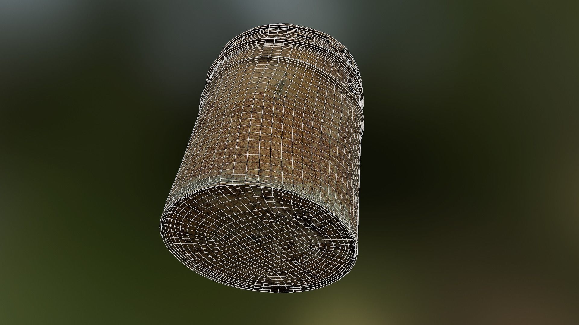 Old rusty oil barrel can Low poly 3D model Low-poly 3D model_9