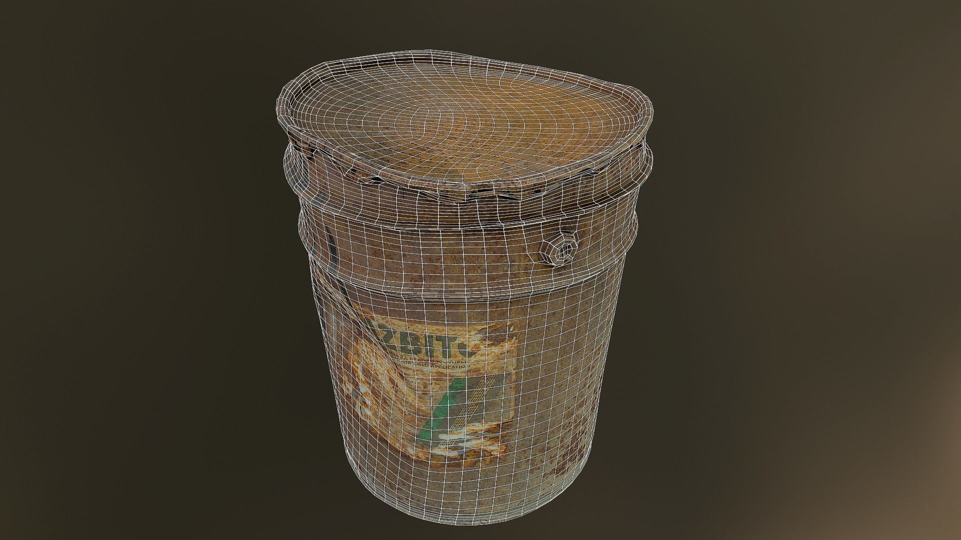 Old rusty oil barrel can Low poly 3D model Low-poly 3D model_11