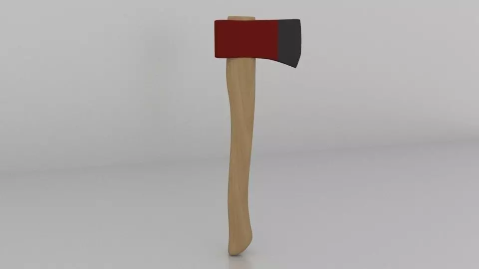 Simple Low Poly Axe Low-poly 3D model_0