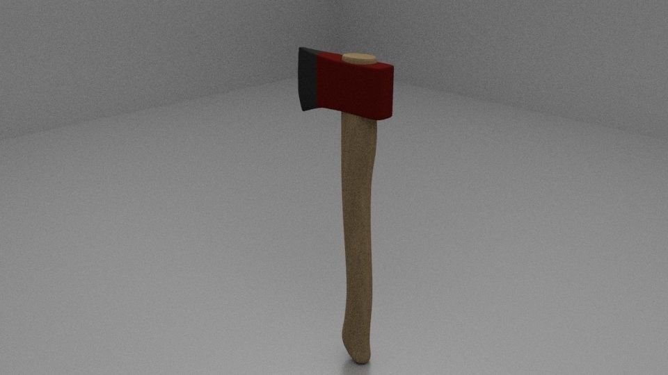 Simple Low Poly Axe Low-poly 3D model_1