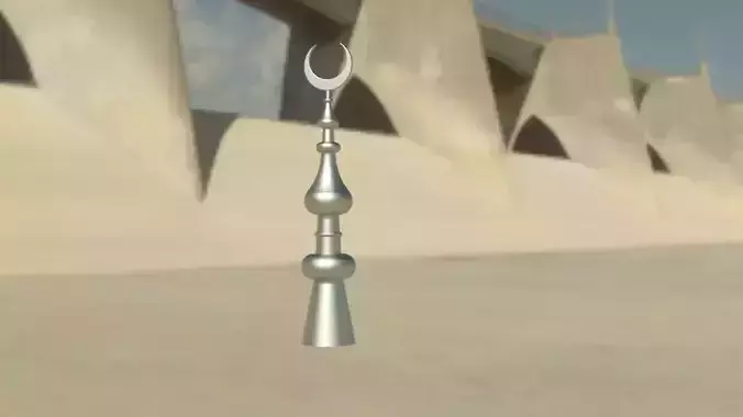 mosque tower 3D model
