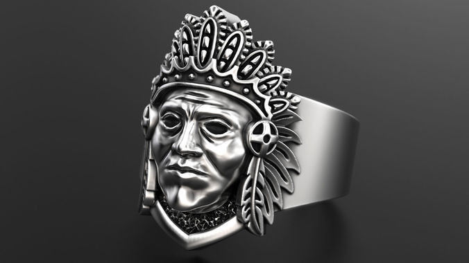 Indian ring 3D print model