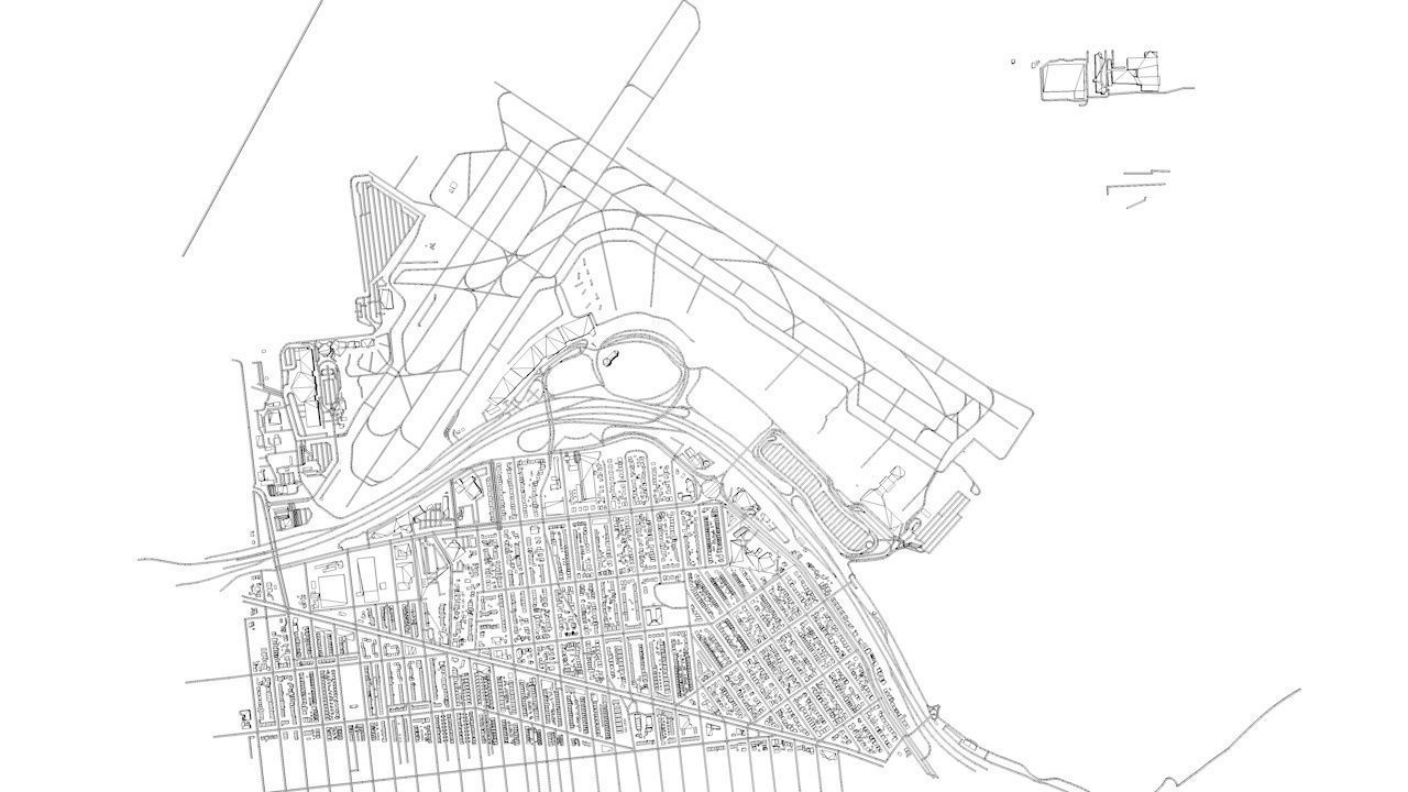 New York LaGuardia LGA Airport Roads and Buildings 3D model_8
