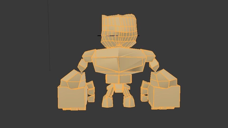 Golem Low Poly 3D model paper humanoid 3D model_5