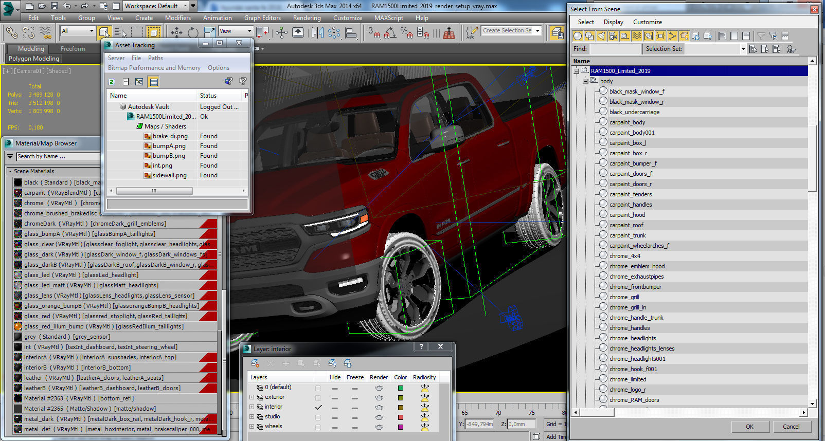 Ram 1500 Limited 2019 3D model_25