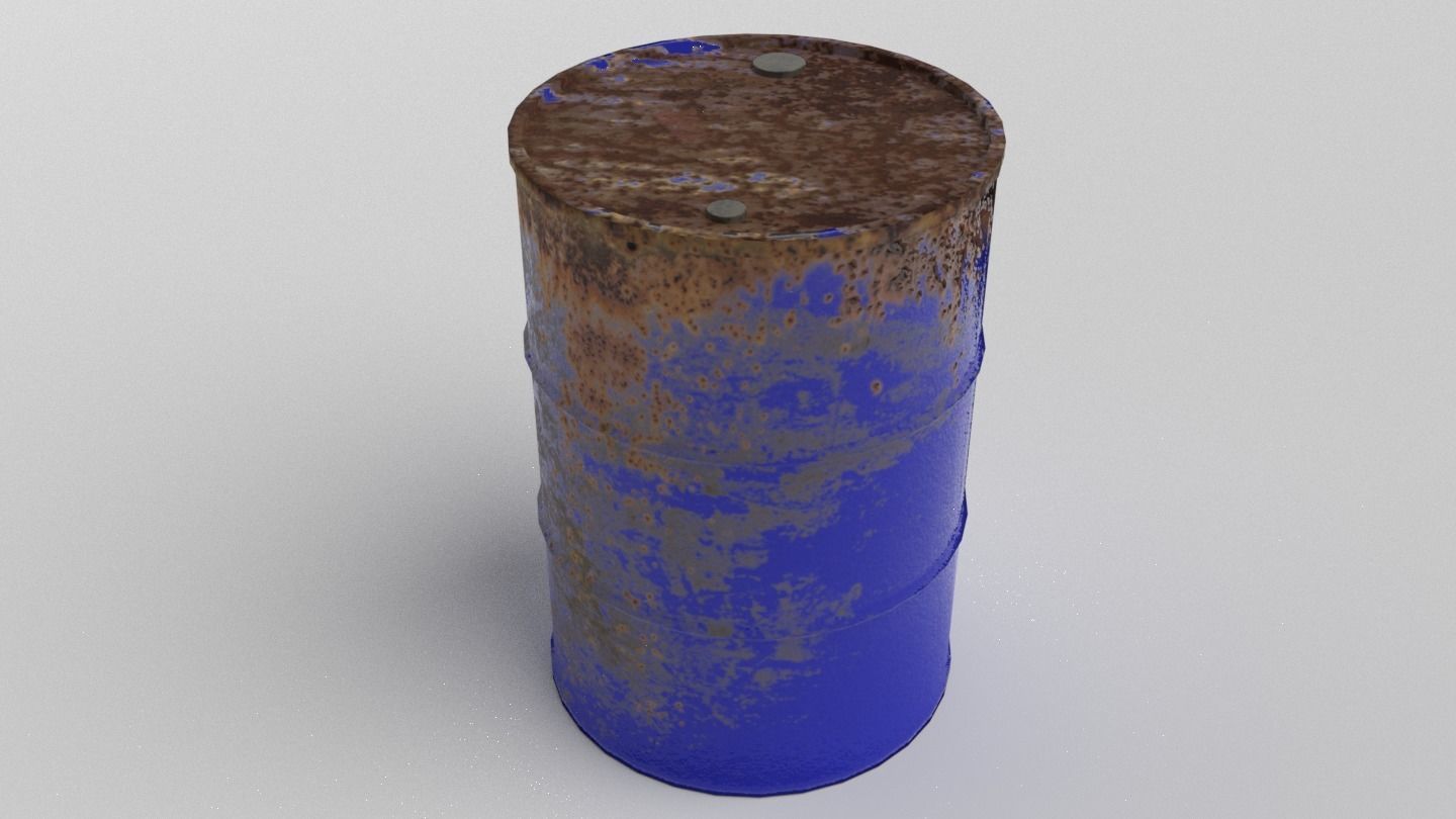 Metal Barrels - Low Poly PBR Low-poly 3D model_11
