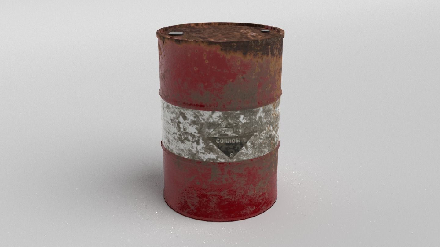Metal Barrels - Low Poly PBR Low-poly 3D model_5