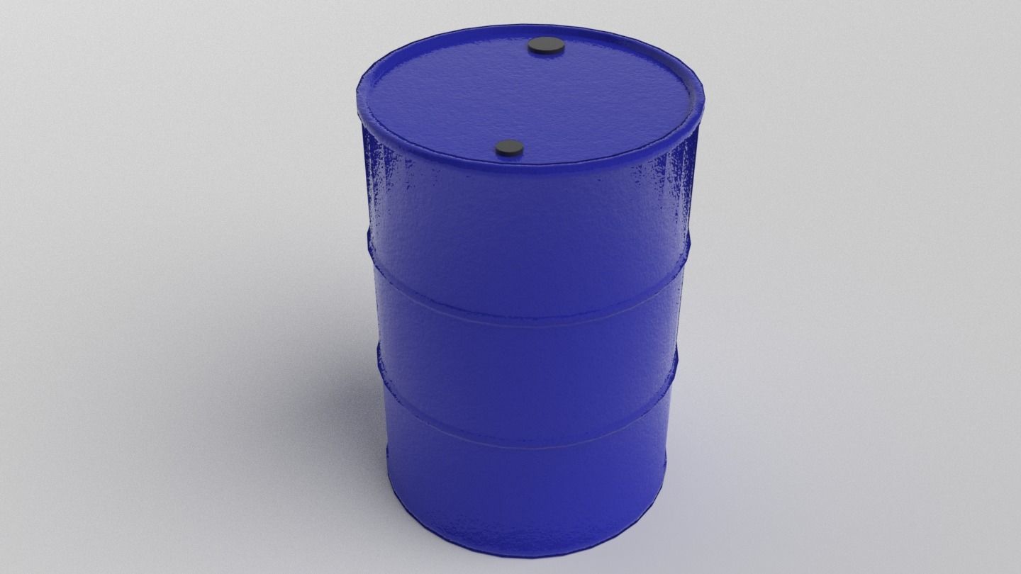 Metal Barrels - Low Poly PBR Low-poly 3D model_10