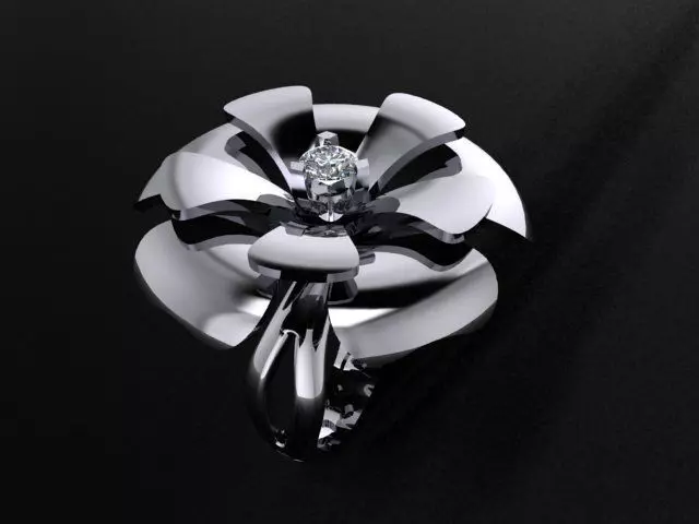 Ring flower 3D print model_0