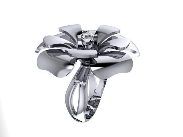 Ring flower 3D print model_2