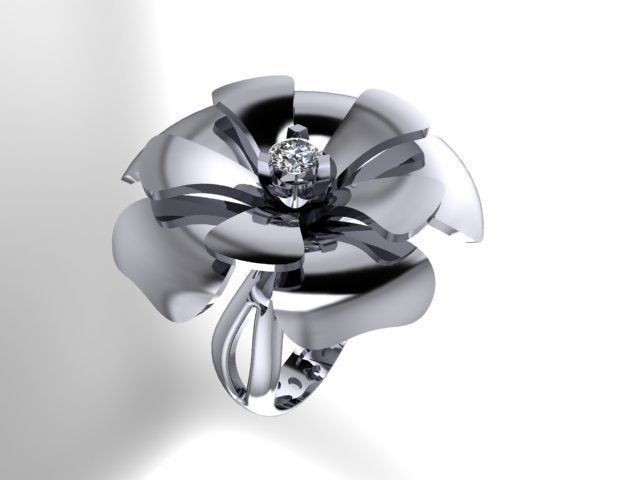 Ring flower 3D print model_1