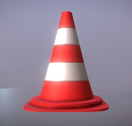 Traffic Cone High-Poly 3D model