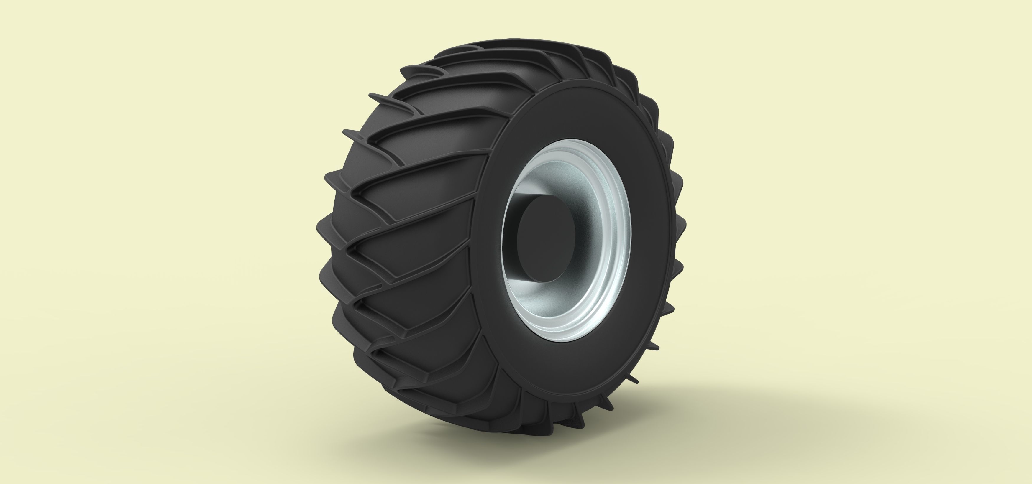 Wheel for snow 3D model_3