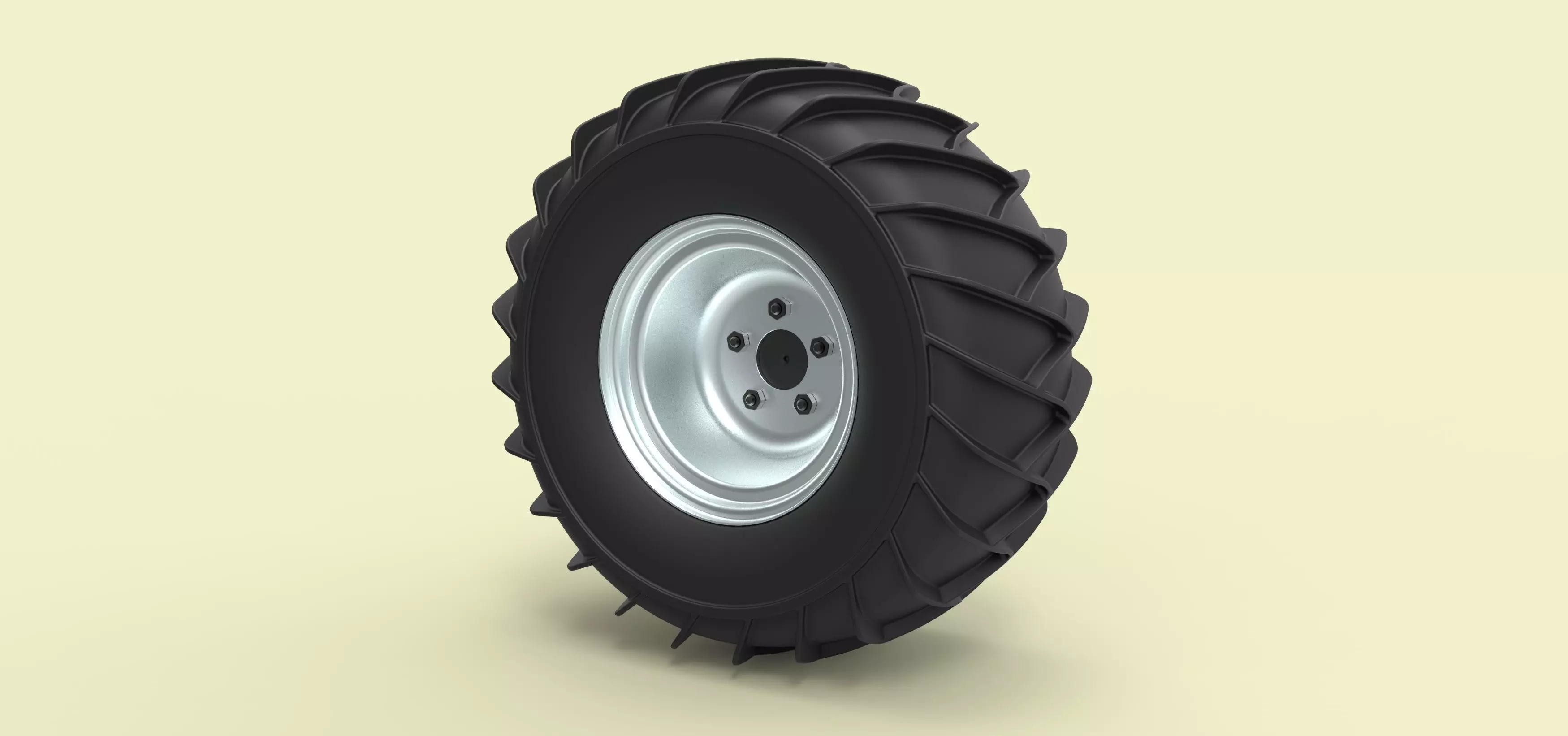 Wheel for snow 3D model_0