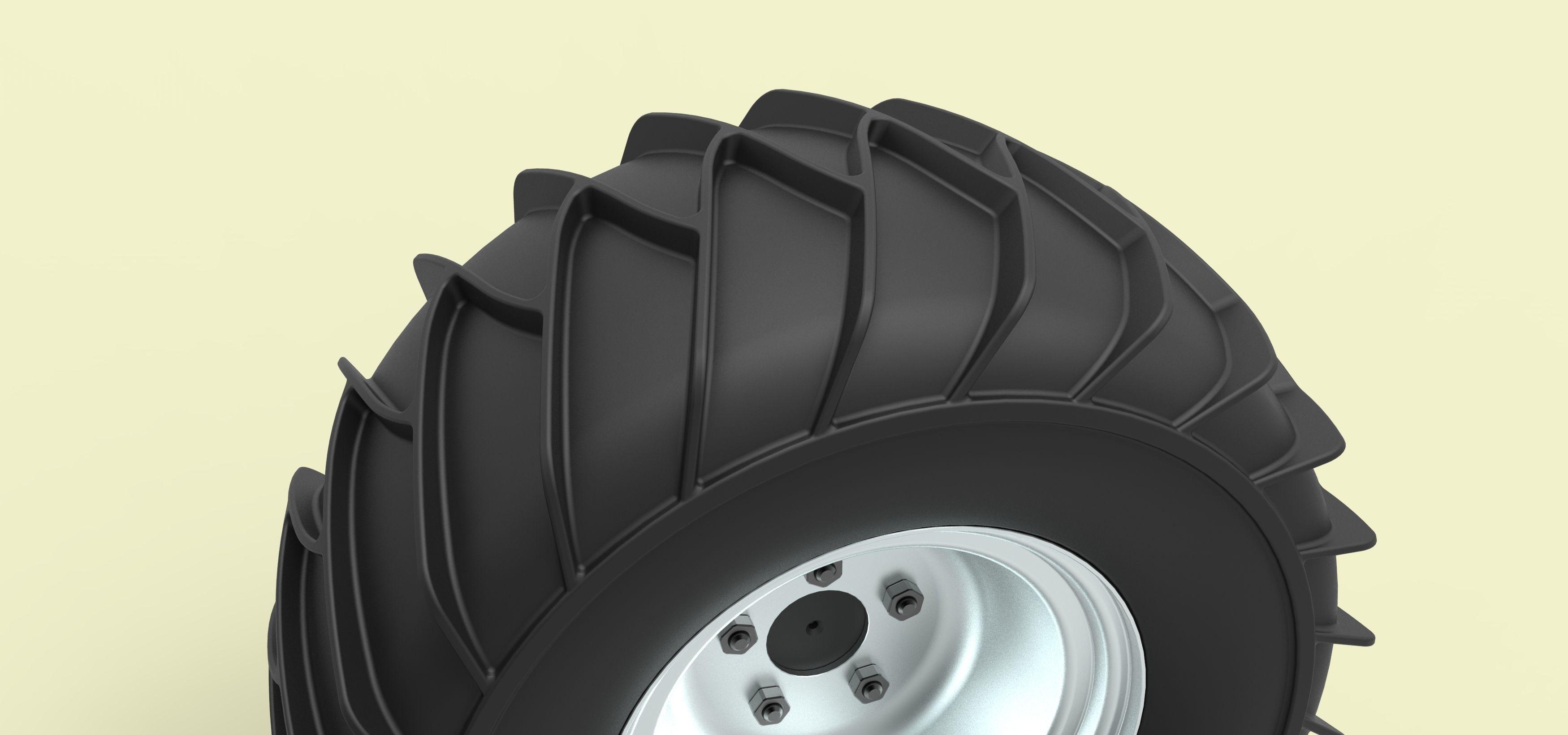 Wheel for snow 3D model_5