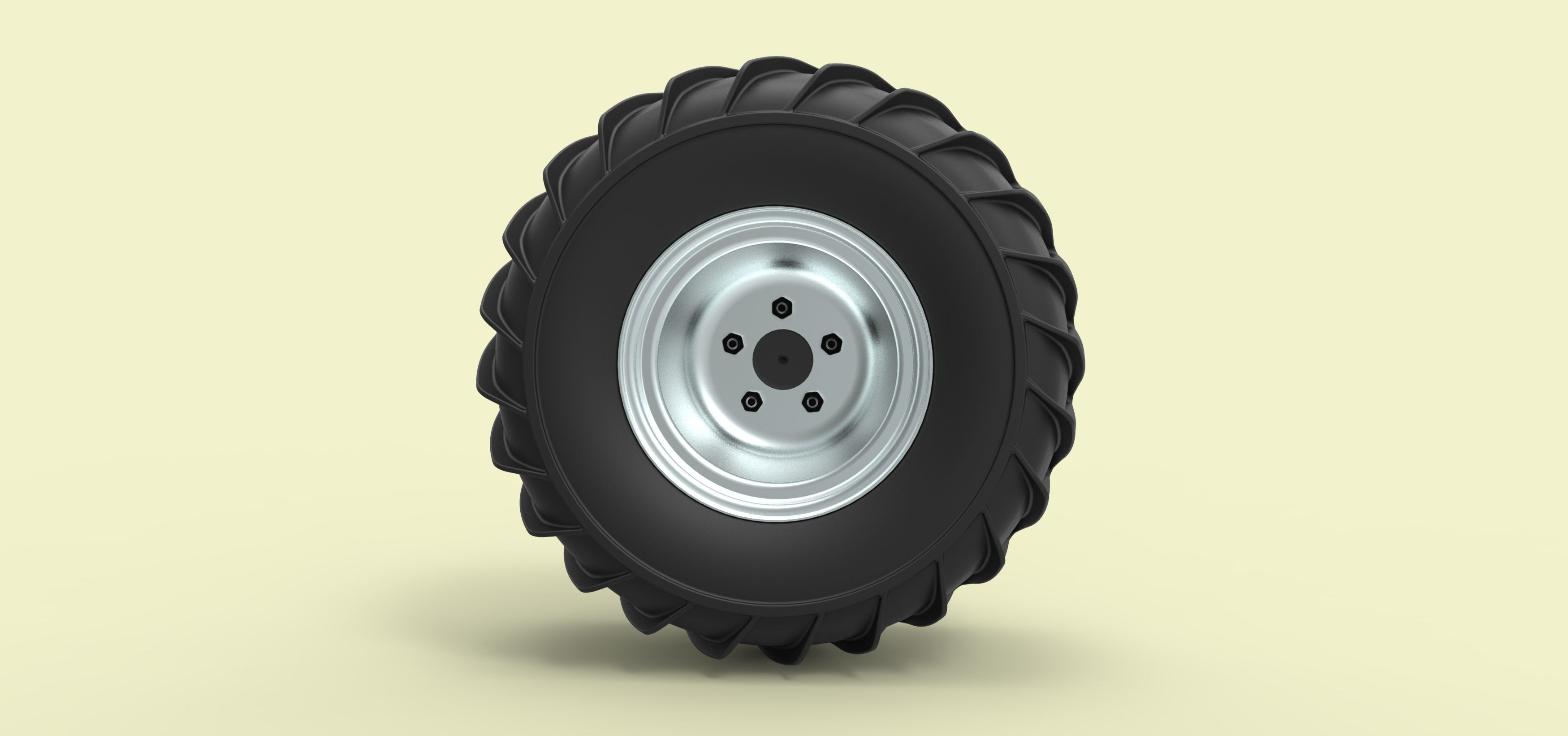 Wheel for snow 3D model_4
