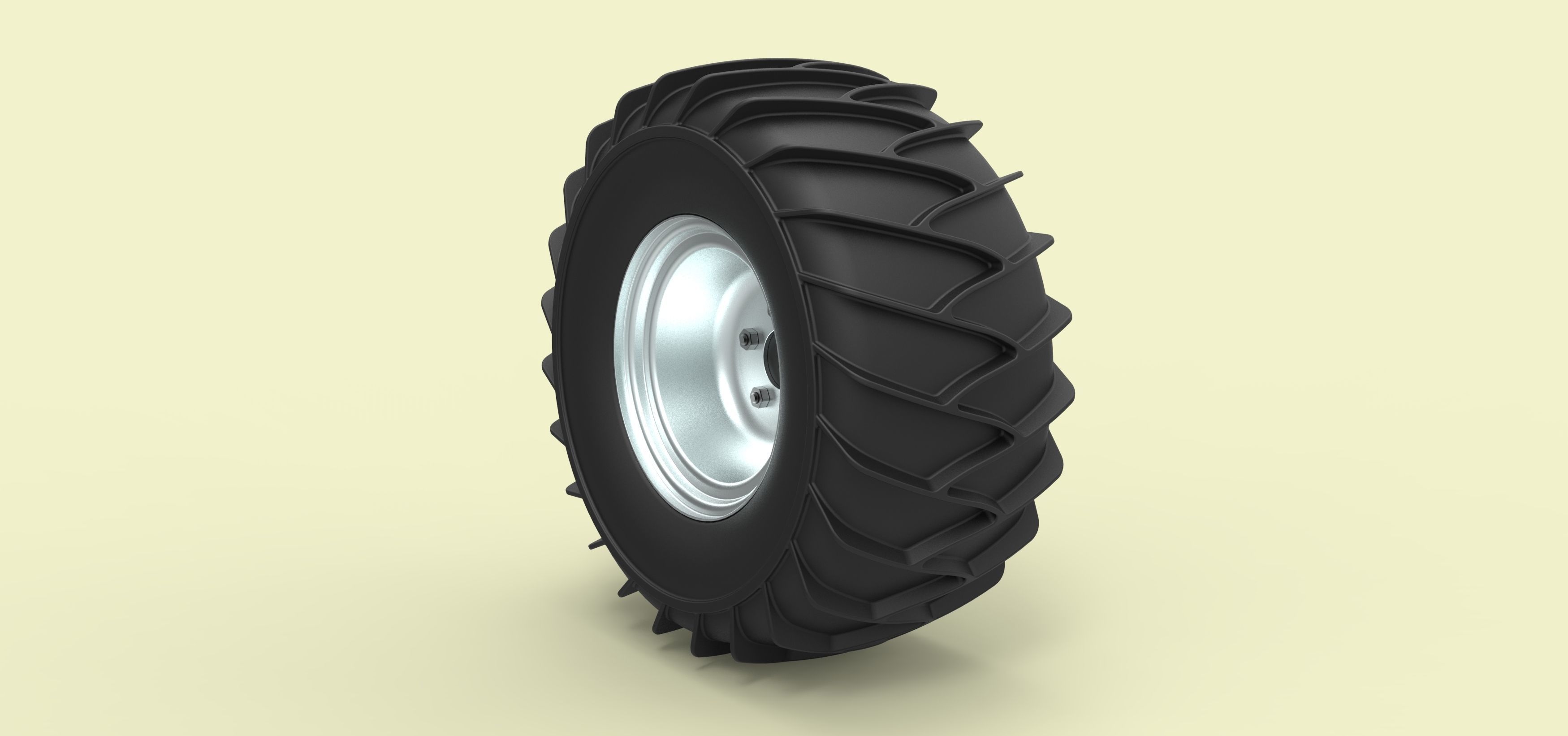 Wheel for snow 3D model_1