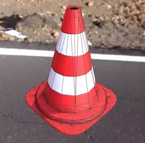Traffic Cone Very Low-Poly
