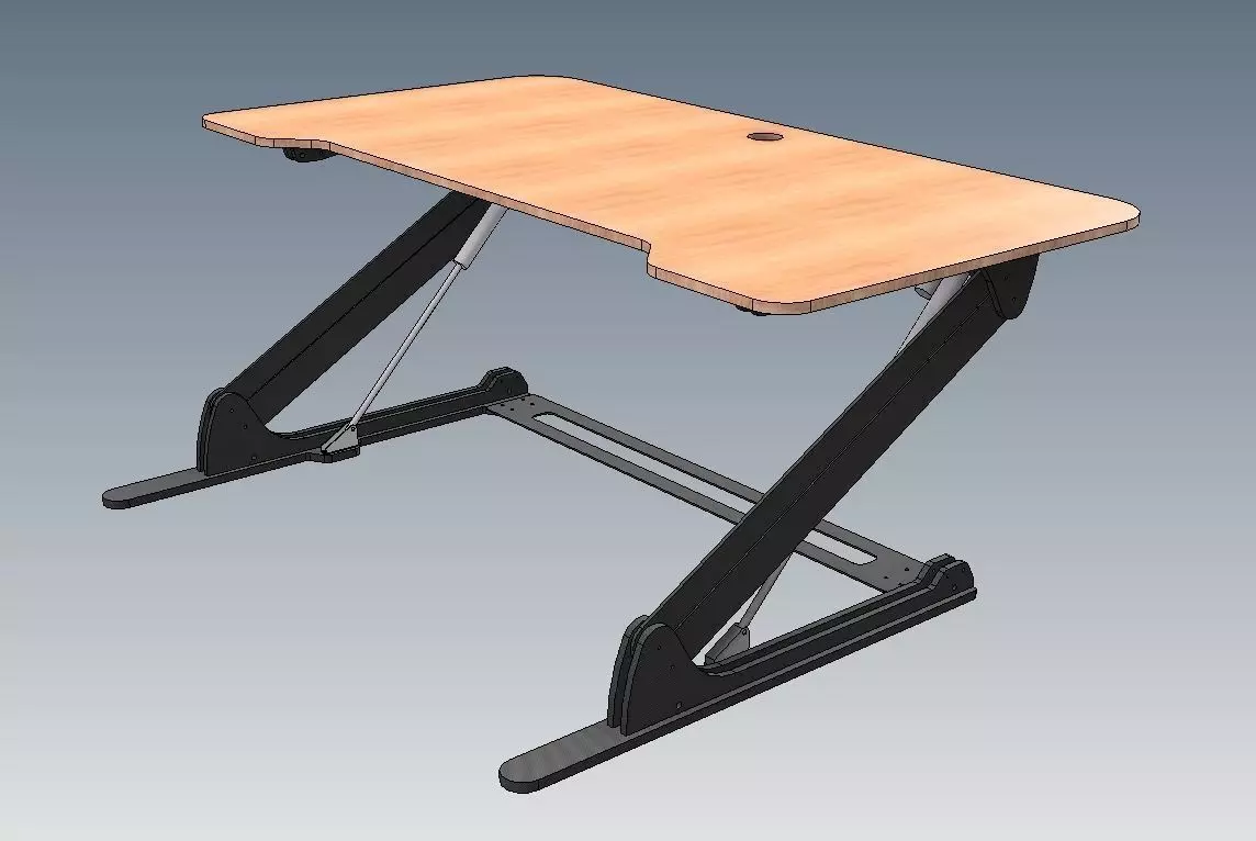 Custom Up Down Desk  3D model_0