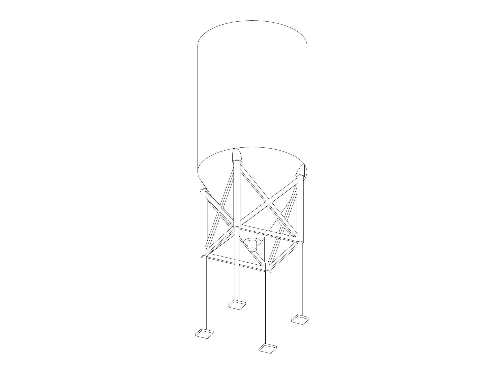 Cement Silo - Revit Family 3D model_3