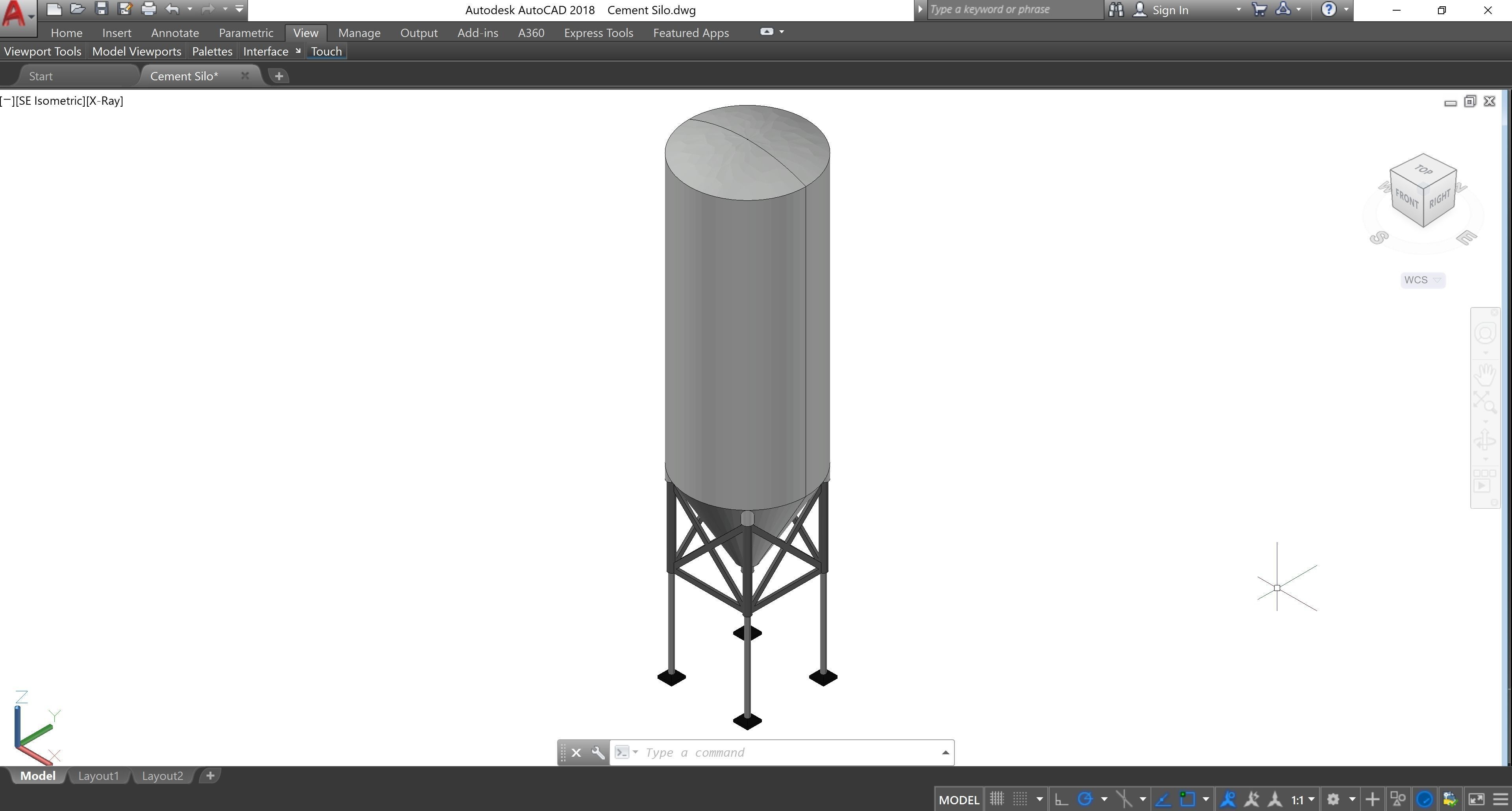 Cement Silo - Revit Family 3D model_7