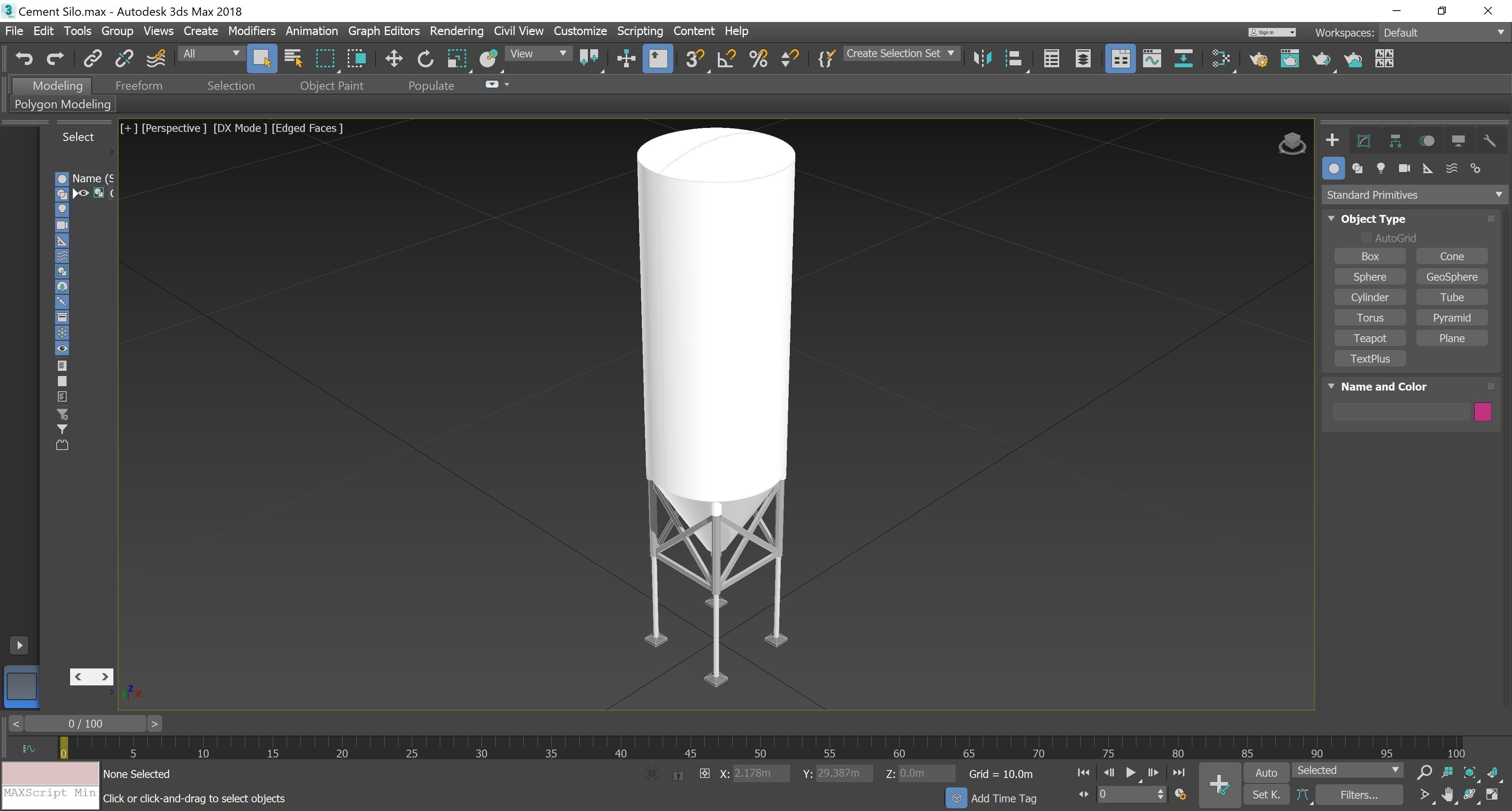Cement Silo - Revit Family 3D model_6