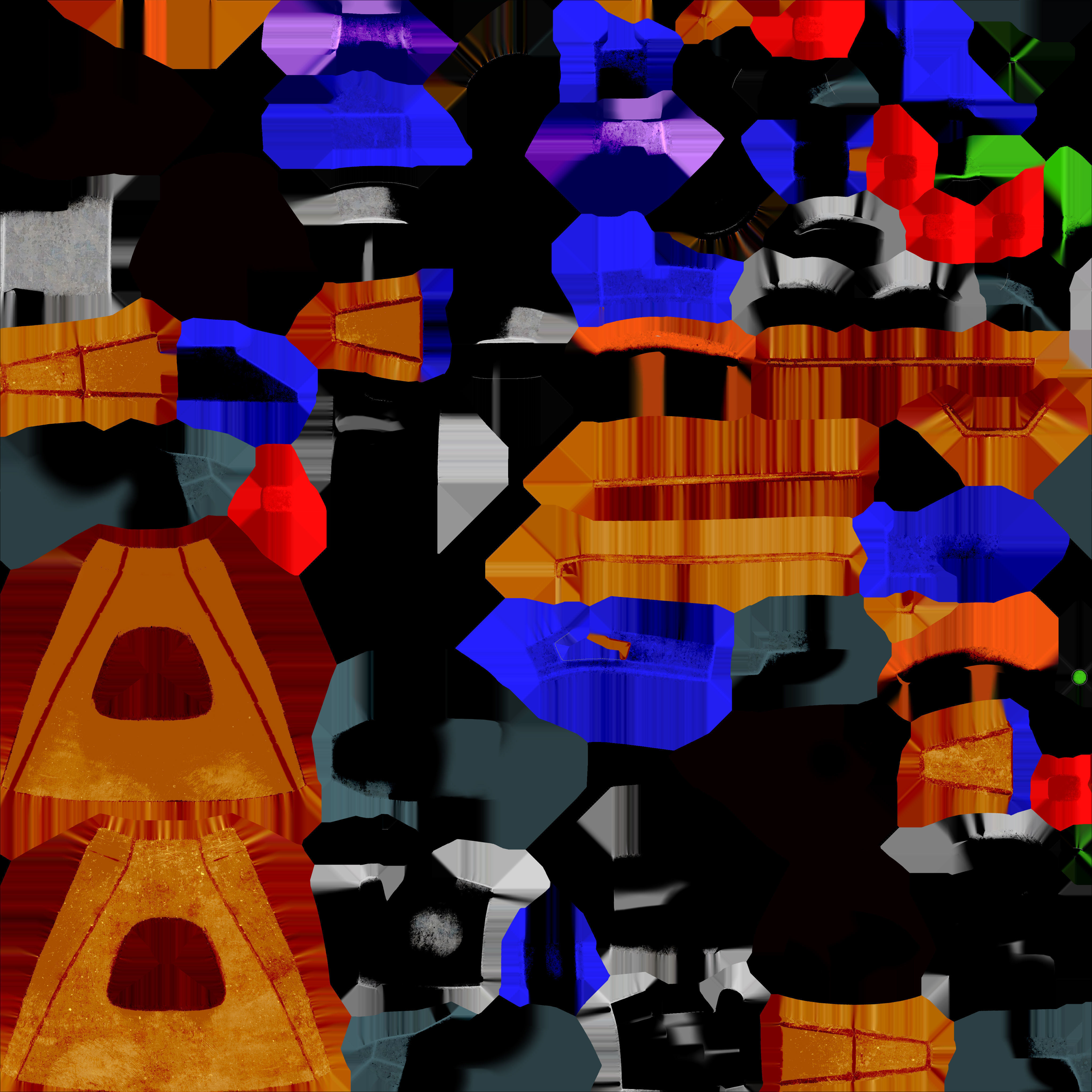 Cartoon Spaceship 01 3D model_7